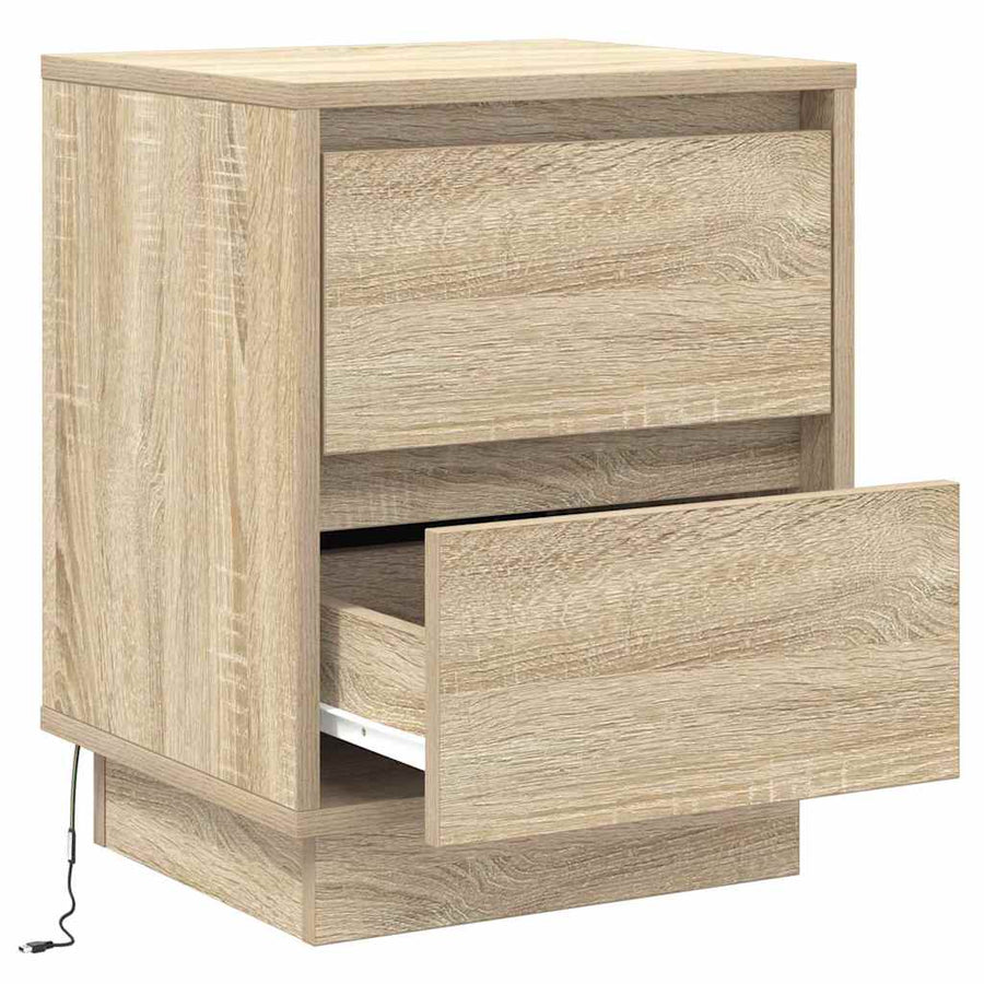 Nachtkastje Sonoma Eiken 39 x 34,5 x 50 cm Bewerkt hout