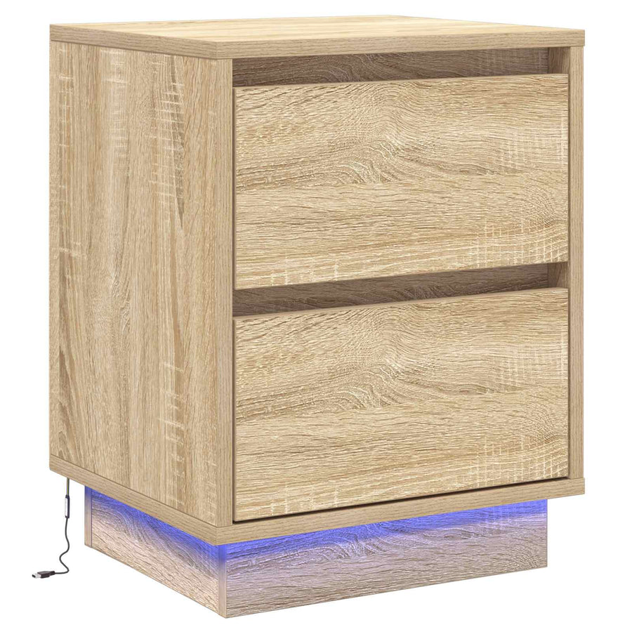 Nachtkastje Sonoma Eiken 39 x 34,5 x 50 cm Bewerkt hout