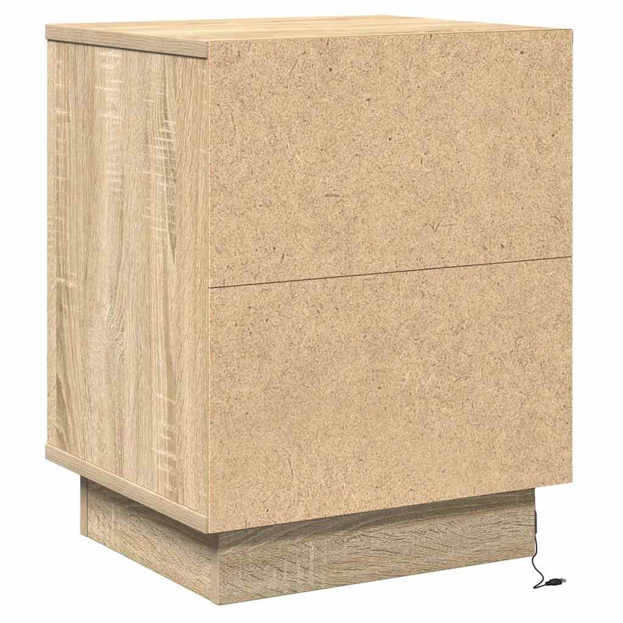 Nachtkastje Sonoma Eiken 39 x 34,5 x 50 cm Bewerkt hout