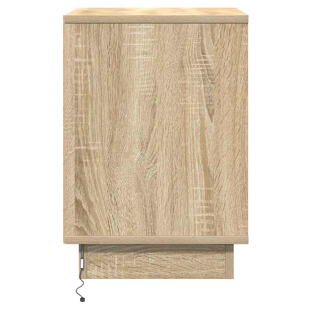 Nachtkastje Sonoma Eiken 39 x 34,5 x 50 cm Bewerkt hout