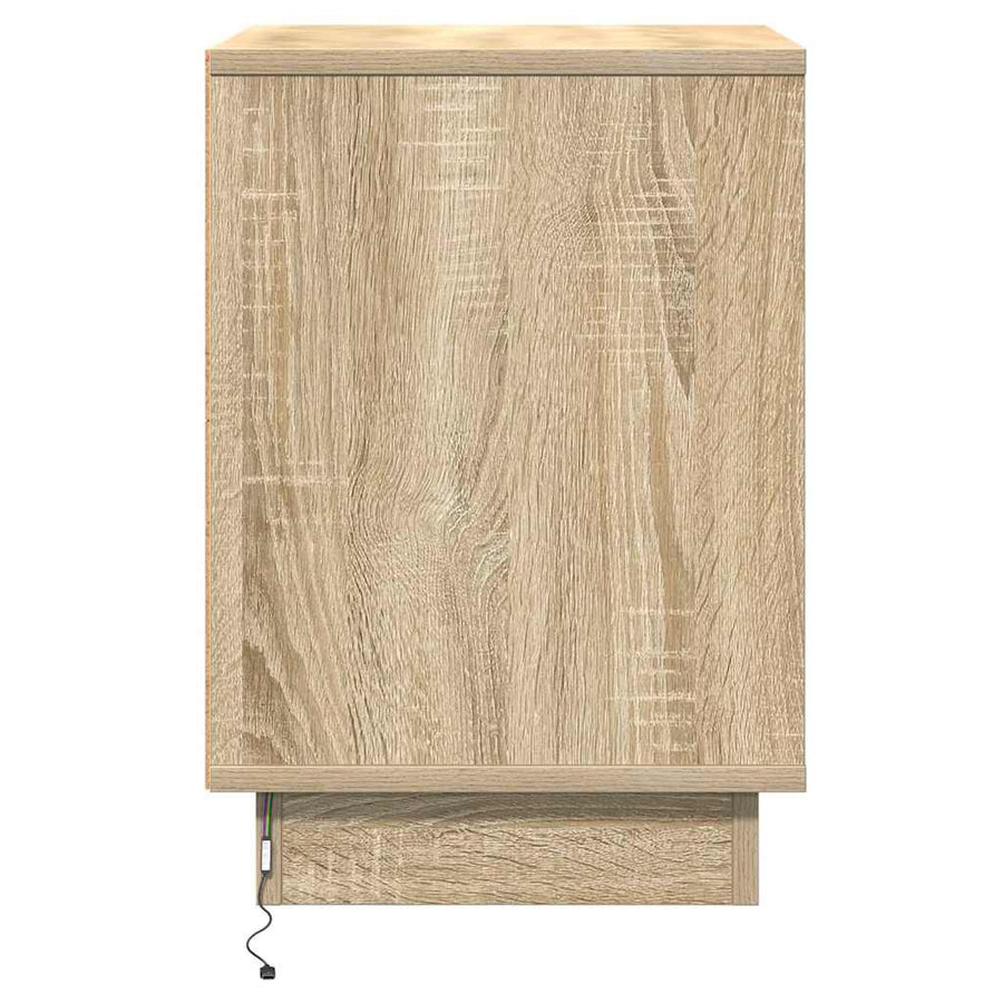 Nachtkastje Sonoma Eiken 39 x 34,5 x 50 cm Bewerkt hout