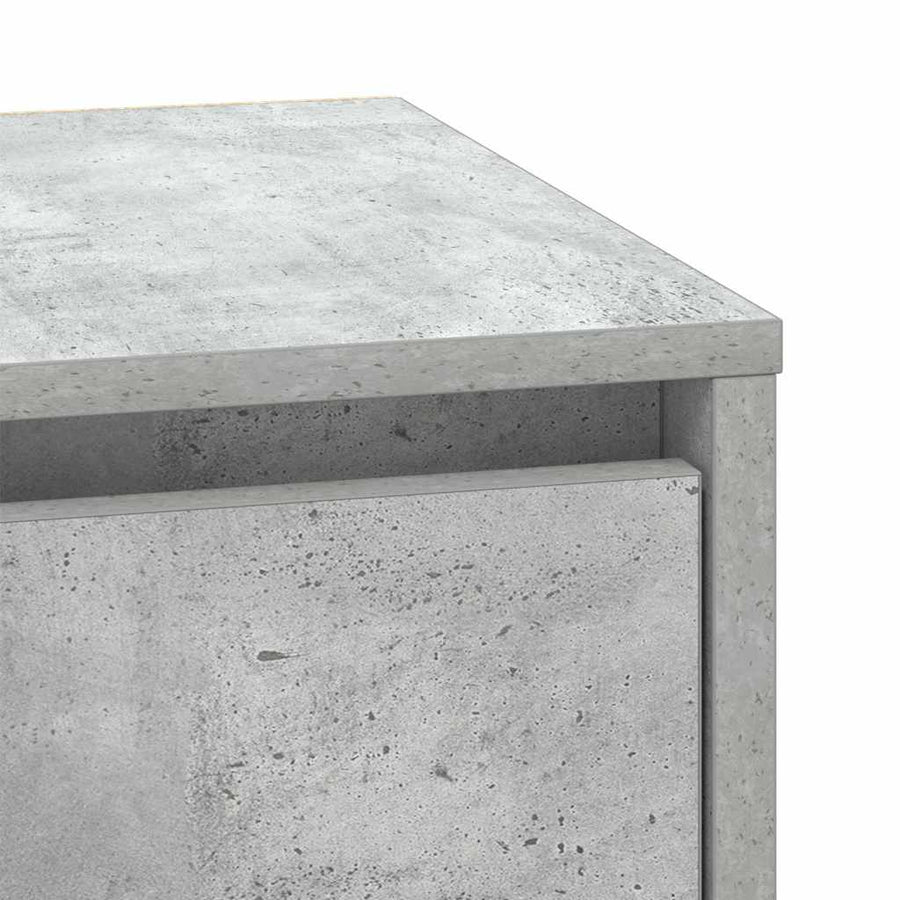 Nachtkastje met lade Beton Grijs 39 x 34,5 x 50 cm Bewerkt hout