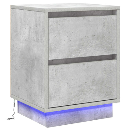 Nachtkastje met lade Beton Grijs 39 x 34,5 x 50 cm Bewerkt hout