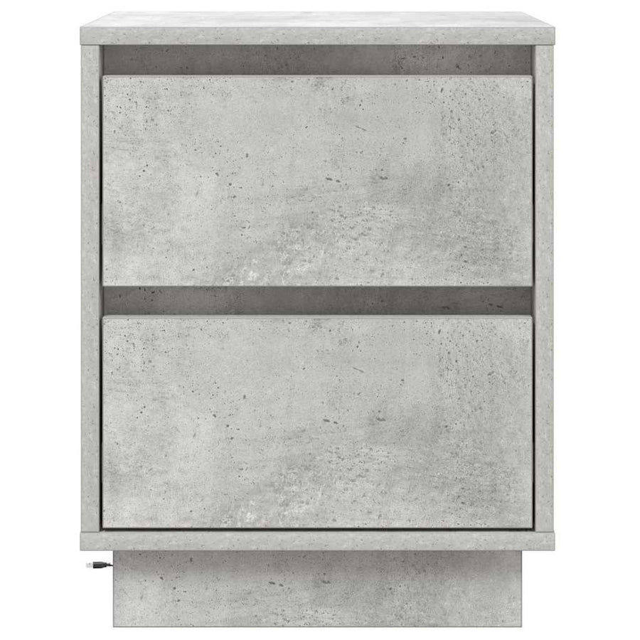Nachtkastje met lade Beton Grijs 39 x 34,5 x 50 cm Bewerkt hout