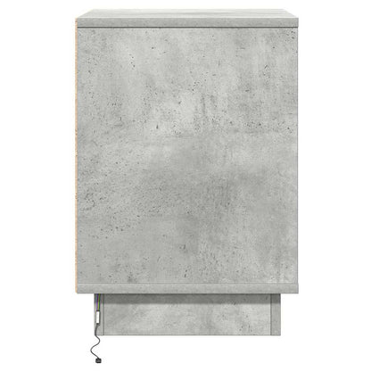 Nachtkastje met lade Beton Grijs 39 x 34,5 x 50 cm Bewerkt hout