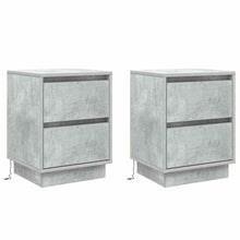 Nachtkastje 2 pcs Beton Grijs 39 x 34,5 x 50 cm Bewerkt hout