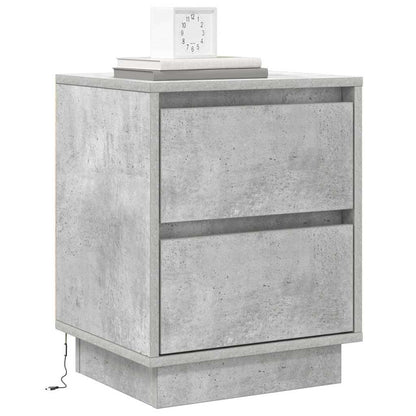 Nachtkastje 2 pcs Beton Grijs 39 x 34,5 x 50 cm Bewerkt hout