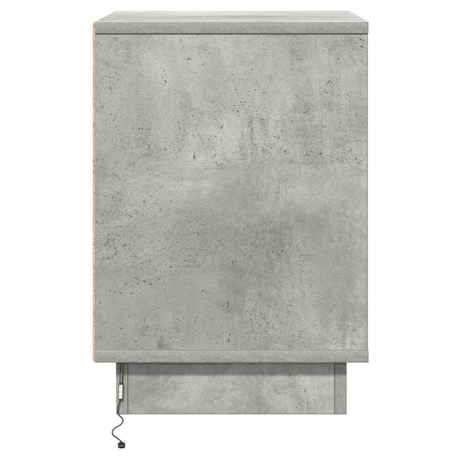 Nachtkastje 2 pcs Beton Grijs 39 x 34,5 x 50 cm Bewerkt hout