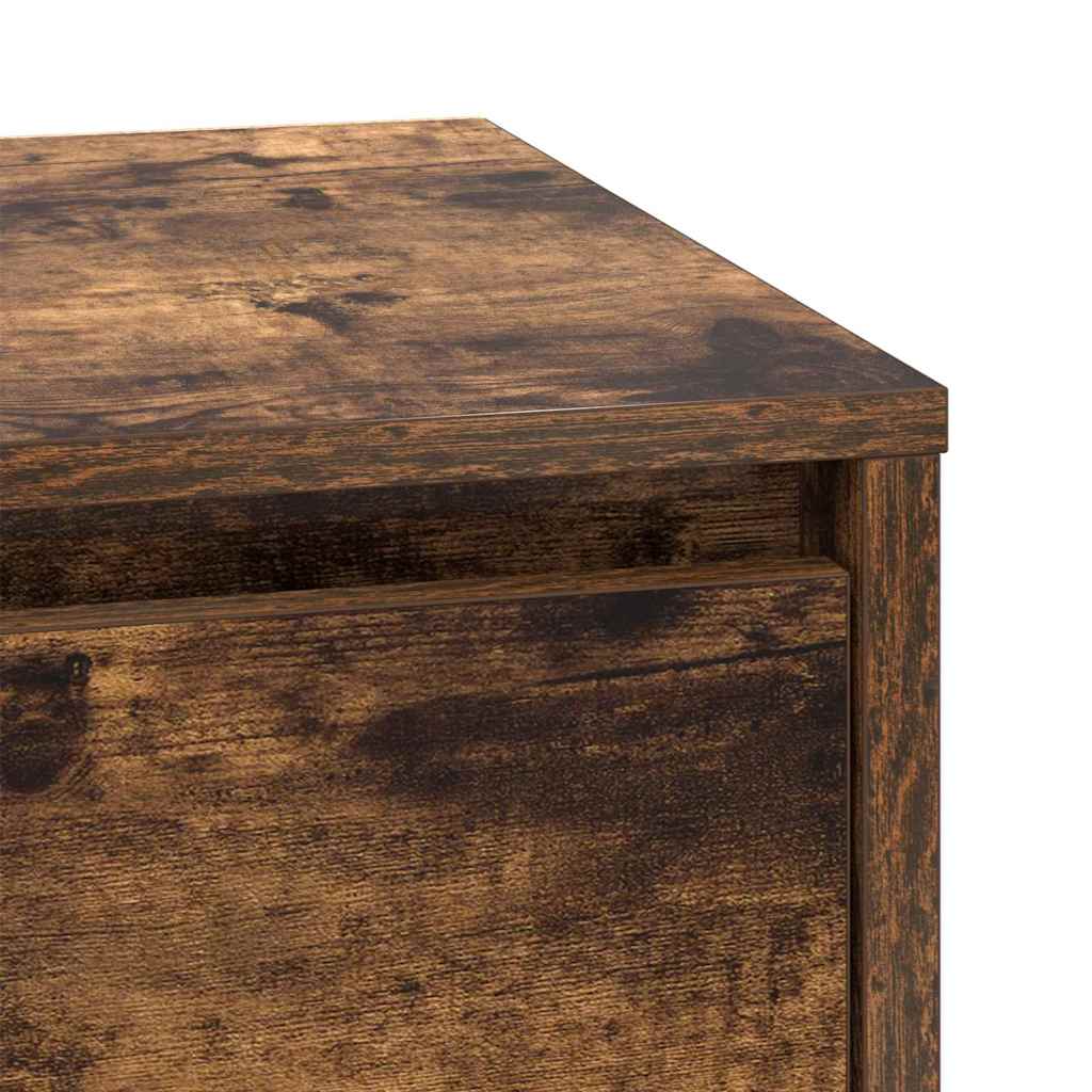 Nachtkastje 2 pcs Gerookt eiken 39 x 34,5 x 50 cm Bewerkt hout
