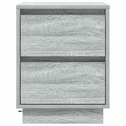 Nachtkastje met lade 2 pcs Grijs 39 x 34,5 x 50 cm Bewerkt hout