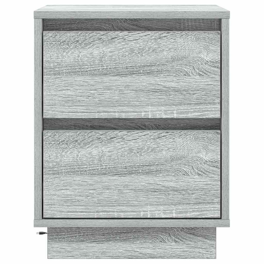 Nachtkastje met lade 2 pcs Grijs 39 x 34,5 x 50 cm Bewerkt hout