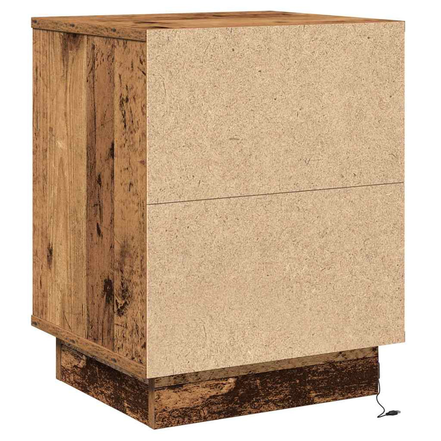 Nachtkastje 2 pcs Oudhout 39 x 34,5 x 50 cm Bewerkt hout