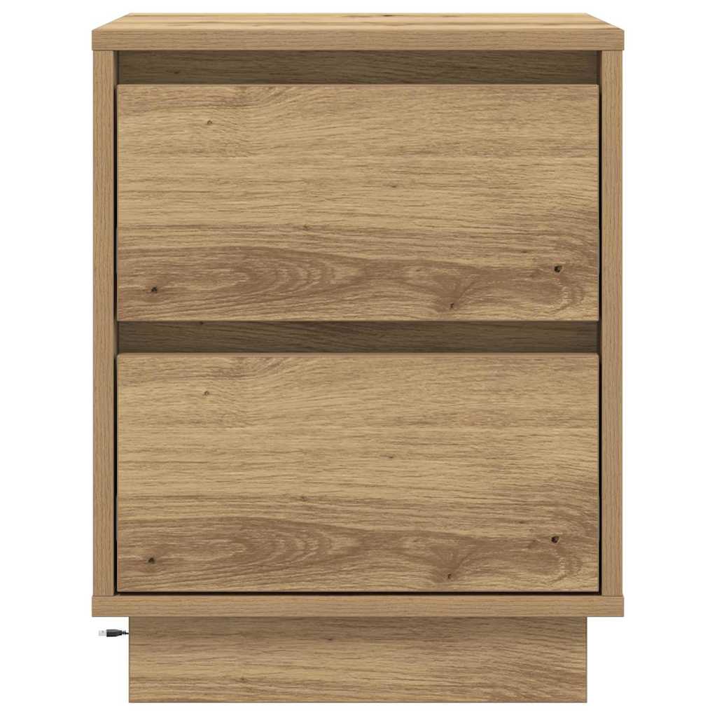 Nachtkastje Artisan Eiken 39 x 34,5 x 50 cm Bewerkt hout