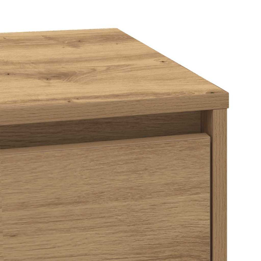 Nachtkastje 2 pcs Artisan Eiken 39 x 34,5 x 50 cm Bewerkt hout
