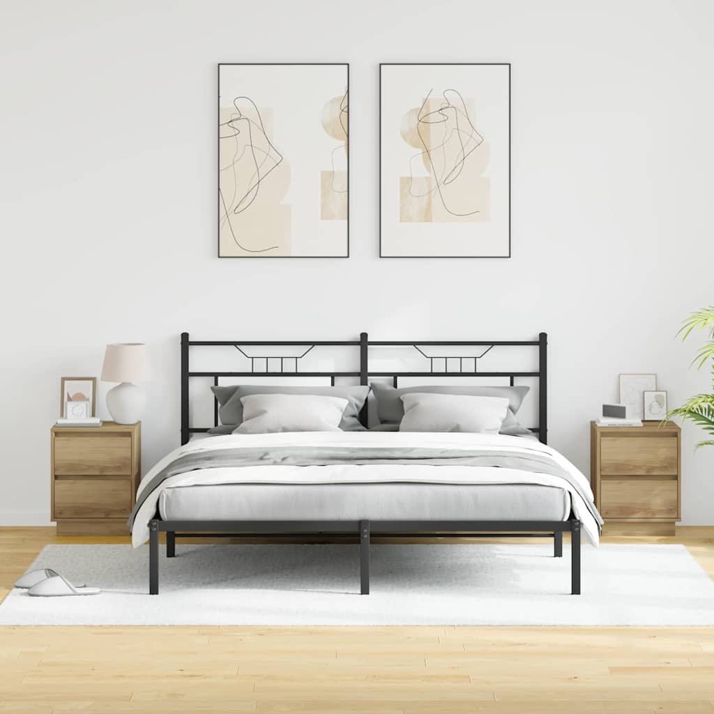 Nachtkastje 2 pcs Artisan Eiken 39 x 34,5 x 50 cm Bewerkt hout