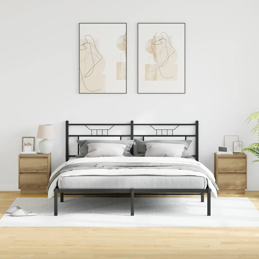 Nachtkastje 2 pcs Artisan Eiken 39 x 34,5 x 50 cm Bewerkt hout