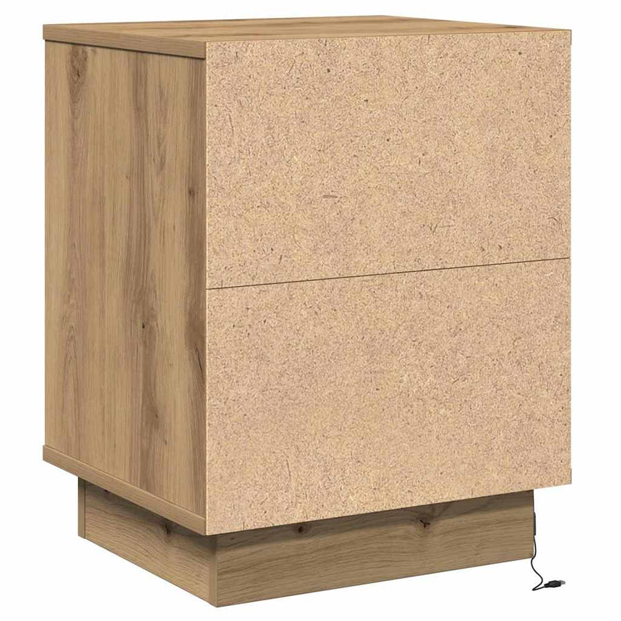Nachtkastje 2 pcs Artisan Eiken 39 x 34,5 x 50 cm Bewerkt hout