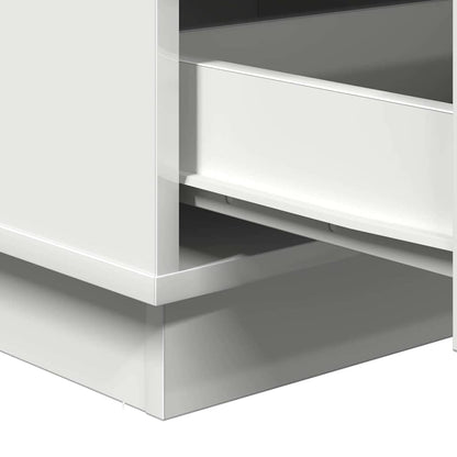 Nachtkastje met lade Wit 39 x 34,5 x 65 cm Bewerkt hout