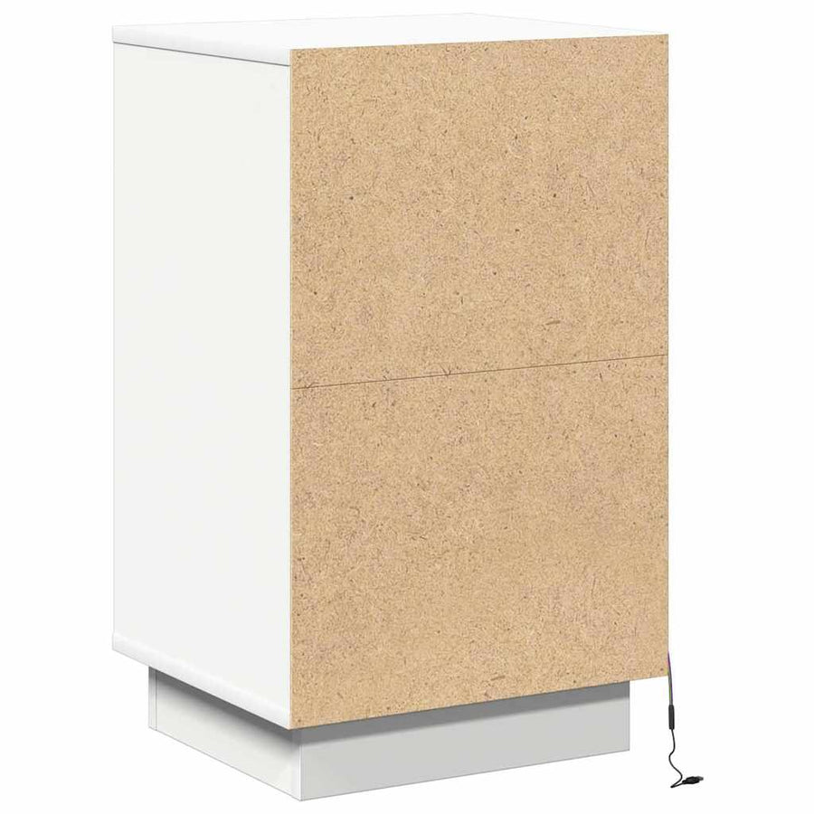Nachtkastje met lade Wit 39 x 34,5 x 65 cm Bewerkt hout