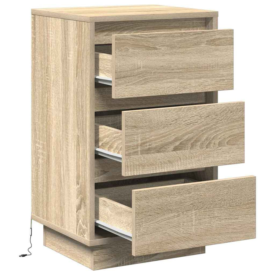 Nachtkastje Sonoma Eiken 39 x 34,5 x 65 cm Bewerkt hout