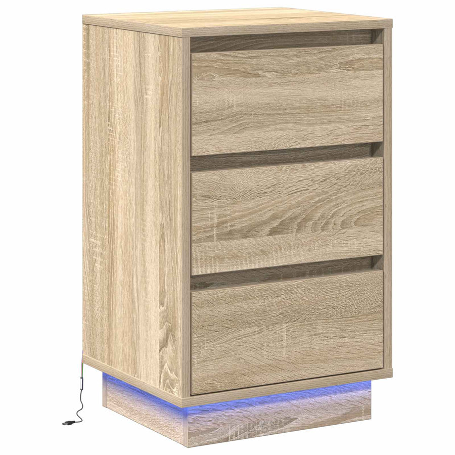 Nachtkastje Sonoma Eiken 39 x 34,5 x 65 cm Bewerkt hout