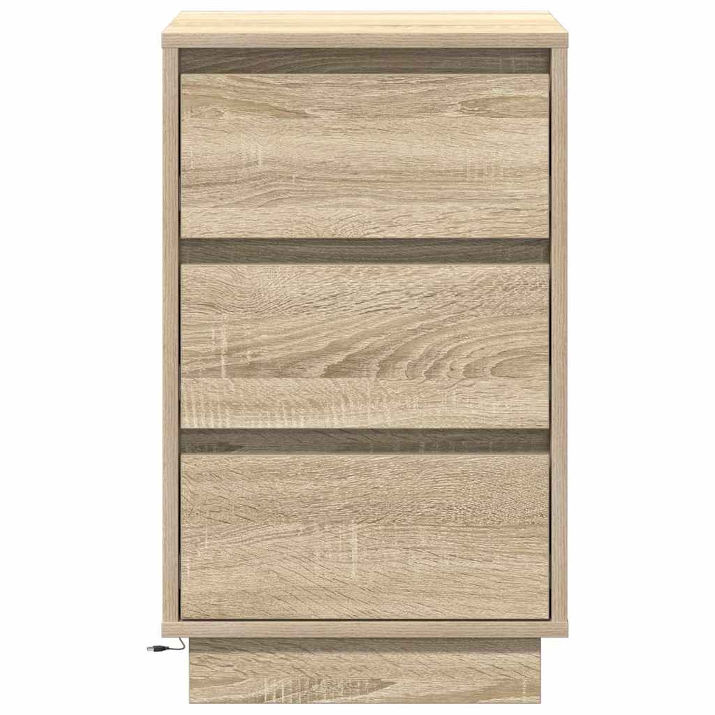 Nachtkastje Sonoma Eiken 39 x 34,5 x 65 cm Bewerkt hout