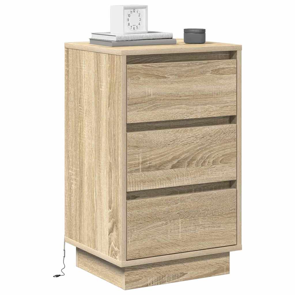 Nachtkastje Sonoma Eiken 39 x 34,5 x 65 cm Bewerkt hout