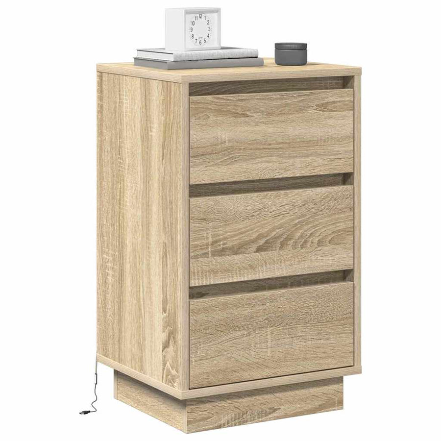 Nachtkastje Sonoma Eiken 39 x 34,5 x 65 cm Bewerkt hout