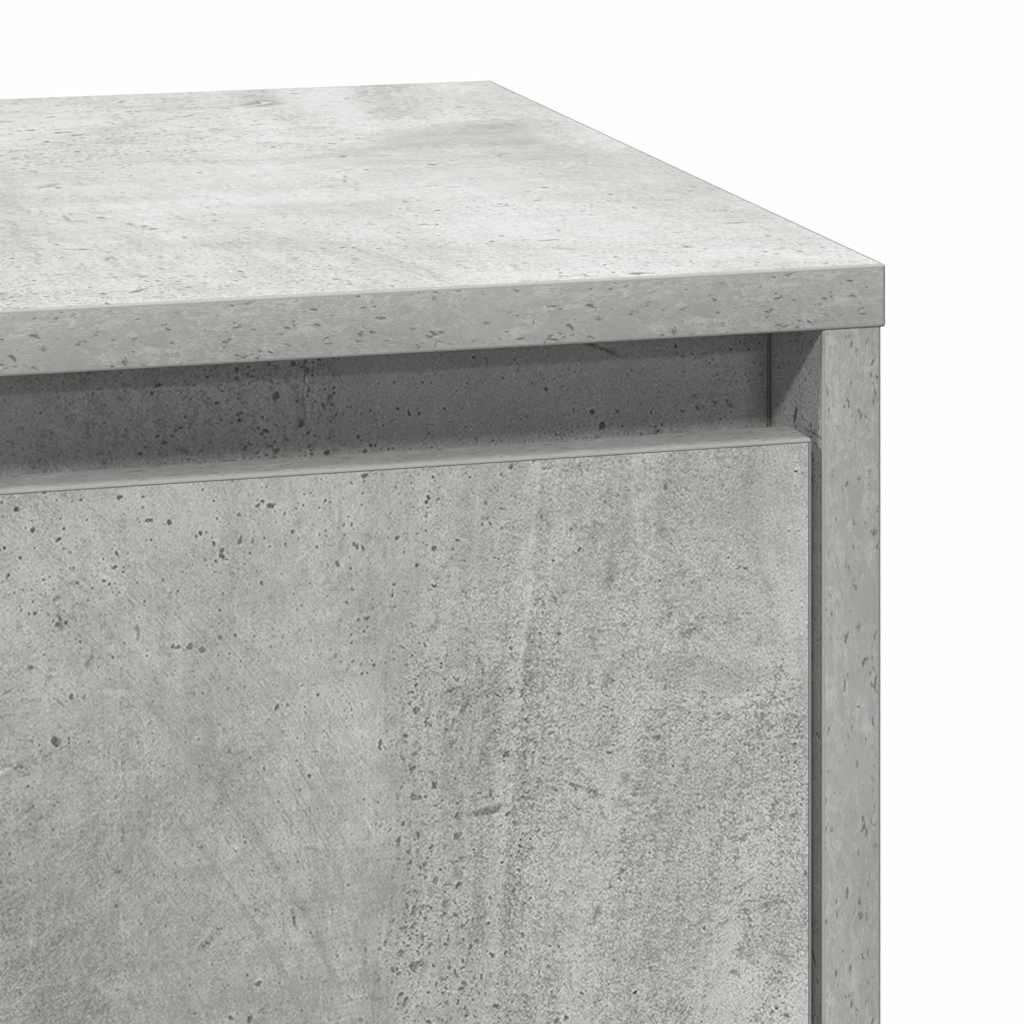 Nachtkastje met lade Beton Grijs 39 x 34,5 x 65 cm Bewerkt hout