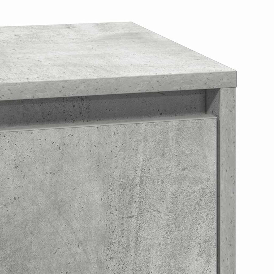 Nachtkastje met lade Beton Grijs 39 x 34,5 x 65 cm Bewerkt hout