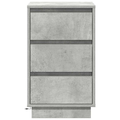 Nachtkastje met lade Beton Grijs 39 x 34,5 x 65 cm Bewerkt hout