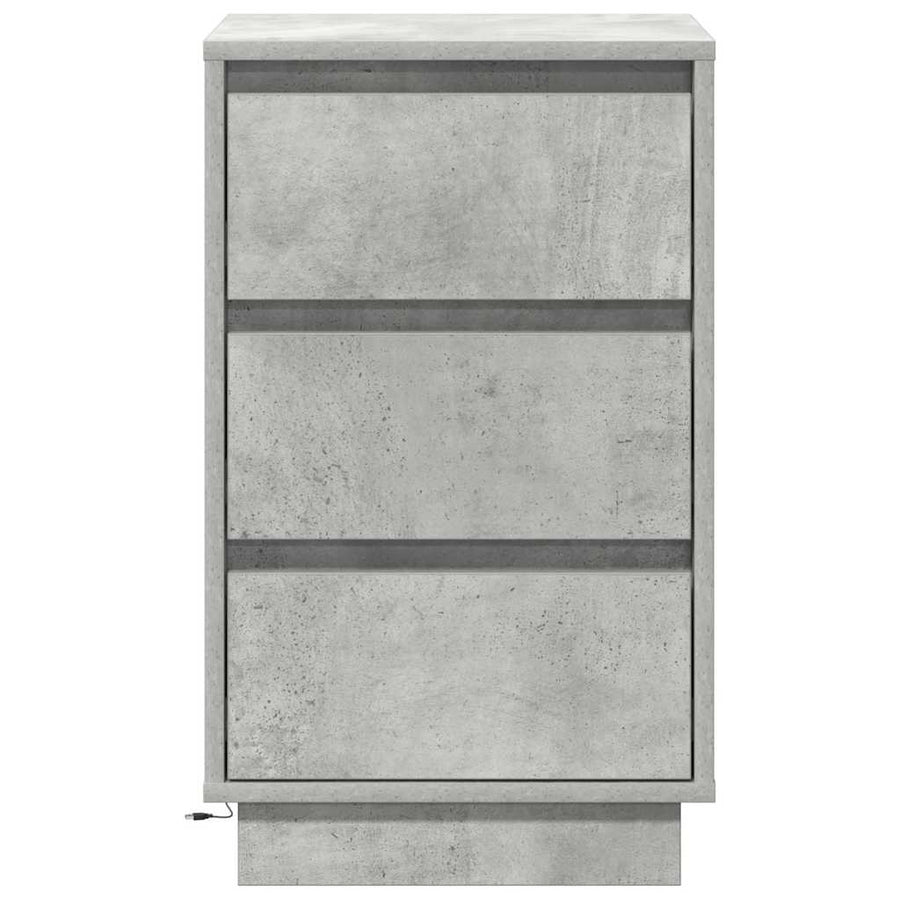Nachtkastje met lade Beton Grijs 39 x 34,5 x 65 cm Bewerkt hout