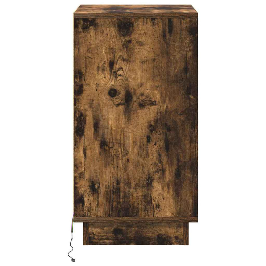 Nachtkastje Gerookt eiken 39 x 34,5 x 65 cm Bewerkt hout