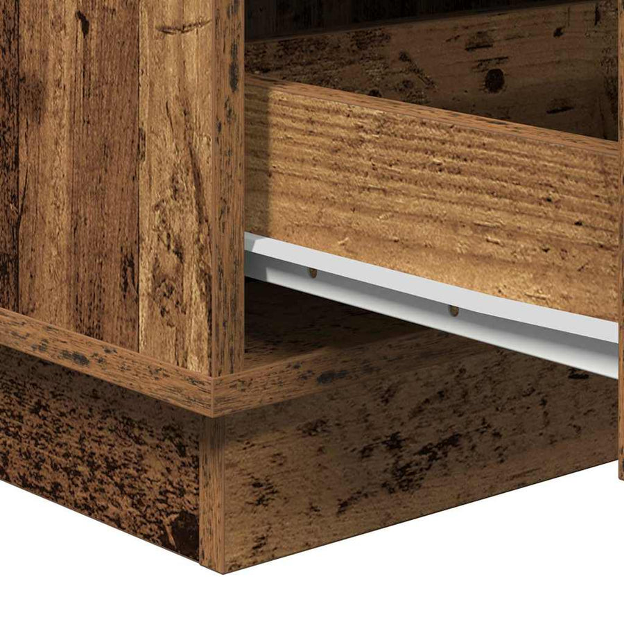 Nachtkastje met lade Oudhout 39 x 34,5 x 65 cm Bewerkt hout