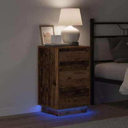 Nachtkastje met lade Oudhout 39 x 34,5 x 65 cm Bewerkt hout