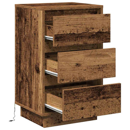 Nachtkastje met lade Oudhout 39 x 34,5 x 65 cm Bewerkt hout