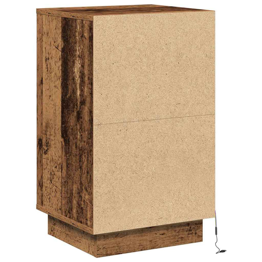 Nachtkastje met lade Oudhout 39 x 34,5 x 65 cm Bewerkt hout