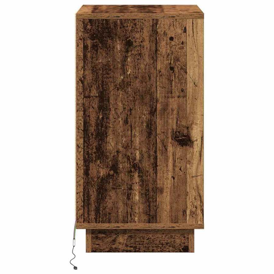 Nachtkastje met lade Oudhout 39 x 34,5 x 65 cm Bewerkt hout