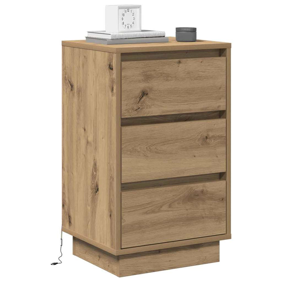 Nachtkastje Artisan Eiken 39 x 34,5 x 65 cm Bewerkt hout