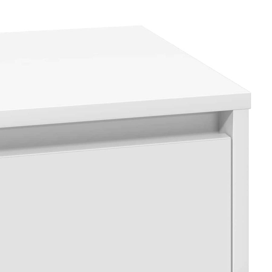 Nachtkastje met lade Wit 71 x 34,5 x 75 cm Bewerkt hout