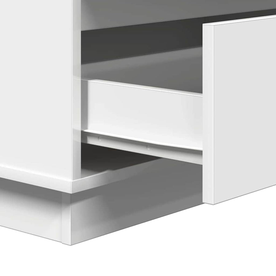 Nachtkastje met lade Wit 71 x 34,5 x 75 cm Bewerkt hout