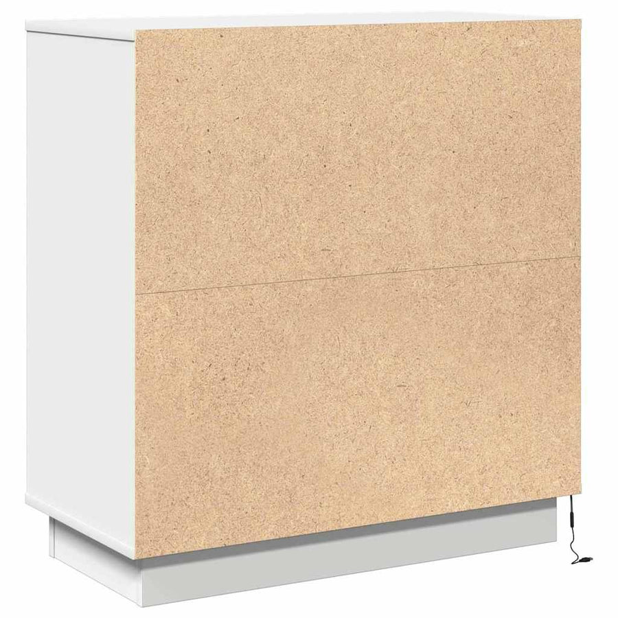 Nachtkastje met lade Wit 71 x 34,5 x 75 cm Bewerkt hout