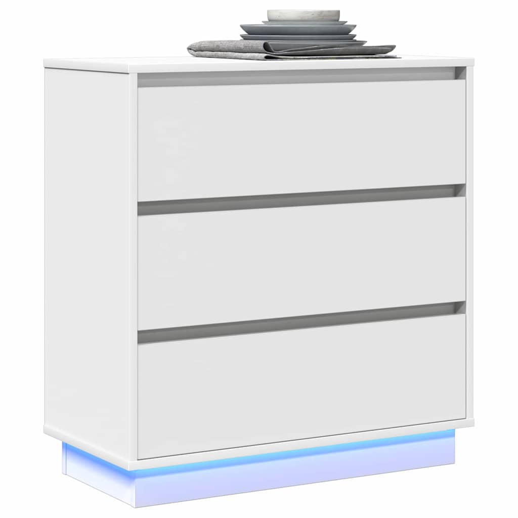 Nachtkastje met lade Wit 71 x 34,5 x 75 cm Bewerkt hout
