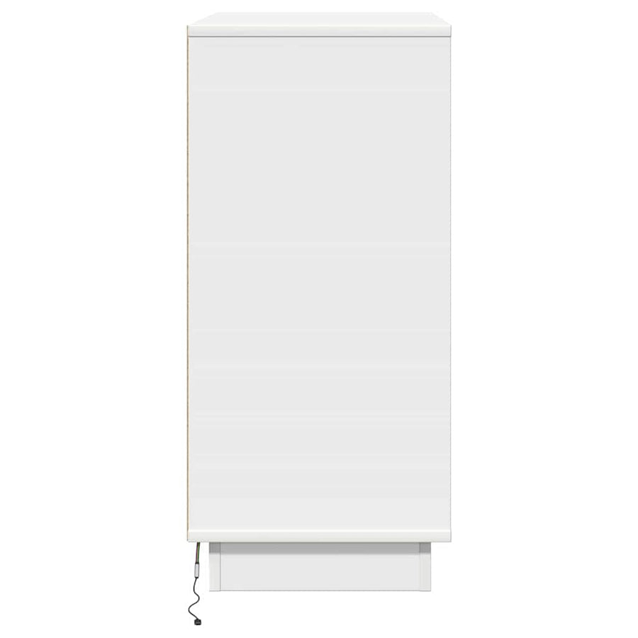 Nachtkastje met lade Wit 71 x 34,5 x 75 cm Bewerkt hout
