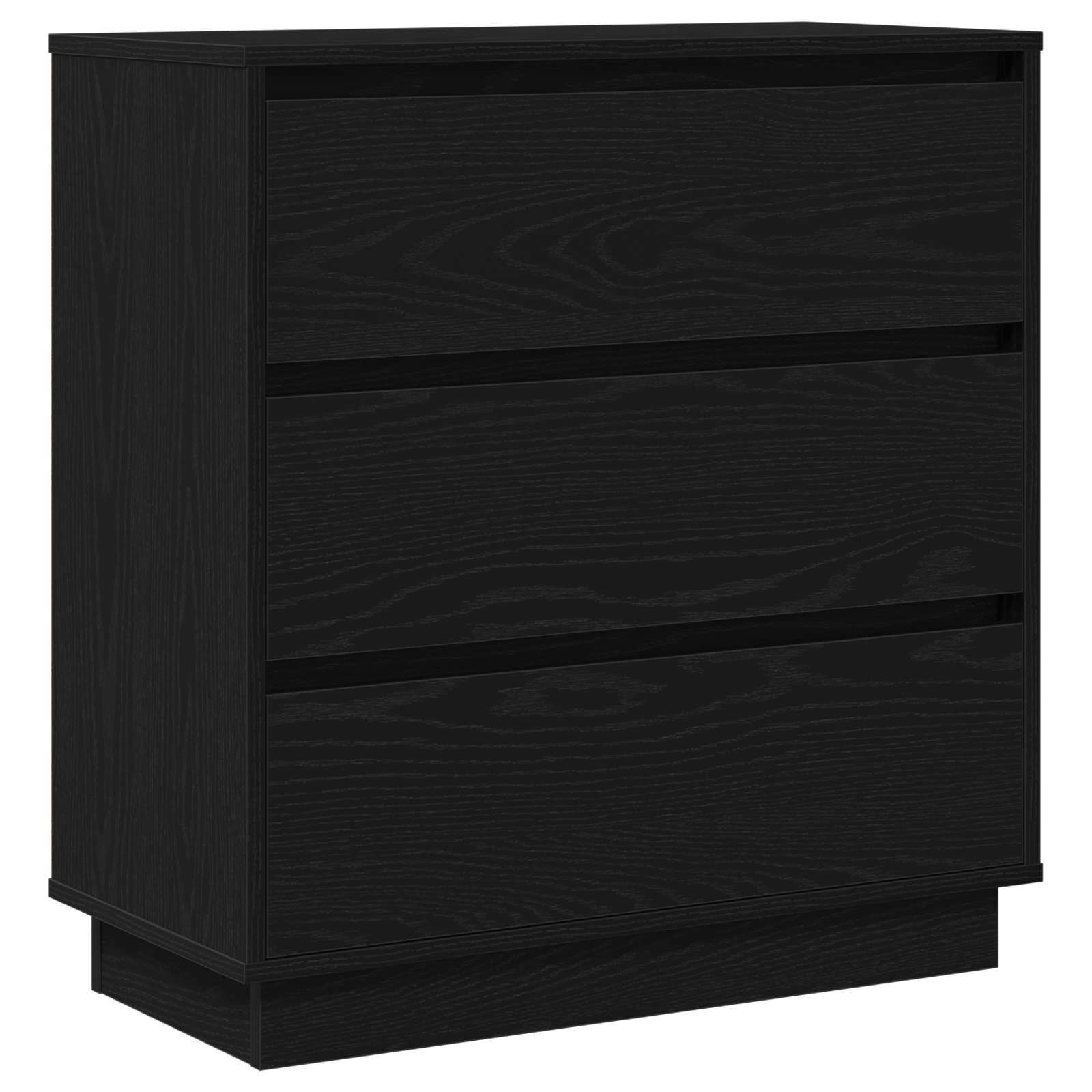 Nachtkastje met lade Zwart Eiken 71 x 34,5 x 75 cm Bewerkt hout