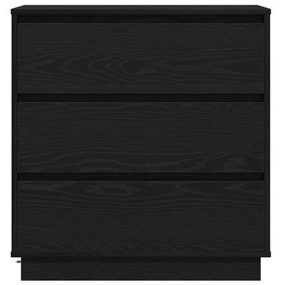 Nachtkastje met lade Zwart Eiken 71 x 34,5 x 75 cm Bewerkt hout