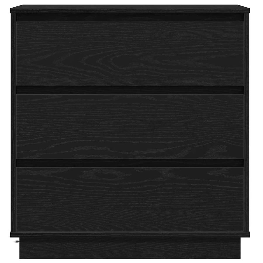 Nachtkastje met lade Zwart Eiken 71 x 34,5 x 75 cm Bewerkt hout