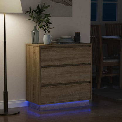 Nachtkastje Sonoma Eiken 71 x 34,5 x 75 cm Bewerkt hout