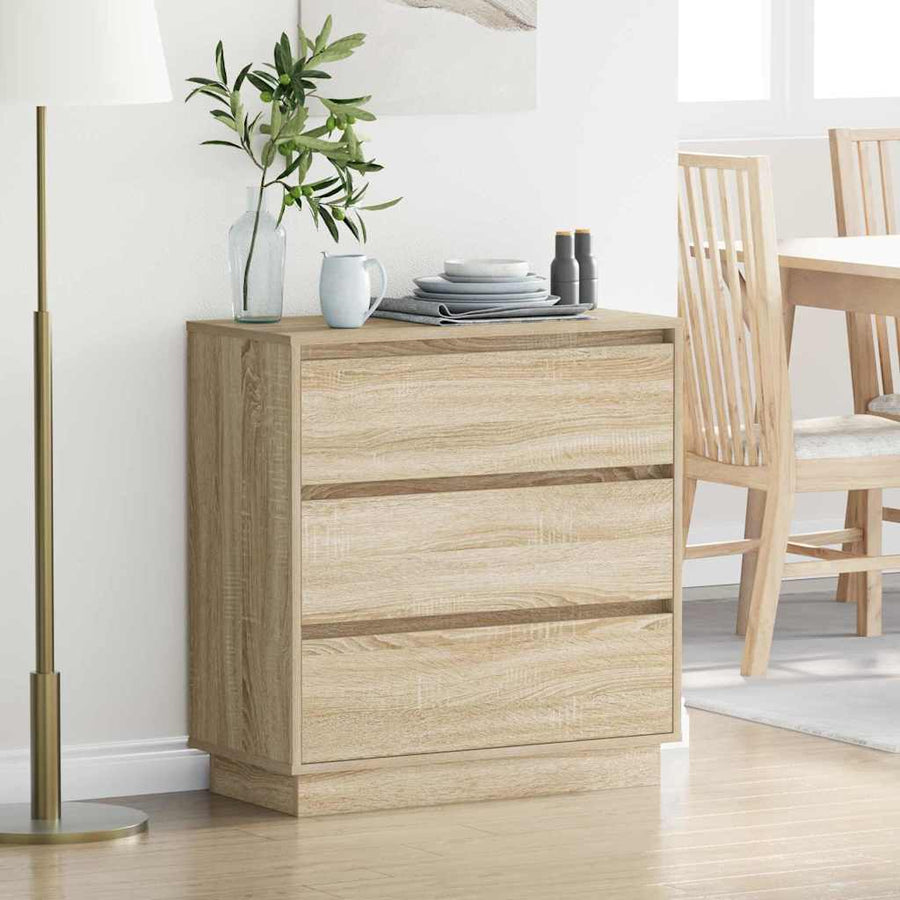 Nachtkastje Sonoma Eiken 71 x 34,5 x 75 cm Bewerkt hout