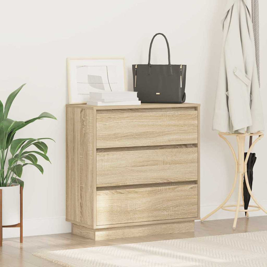 Nachtkastje Sonoma Eiken 71 x 34,5 x 75 cm Bewerkt hout